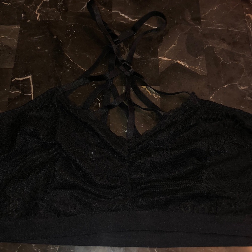 Strappy torrid lace bralette